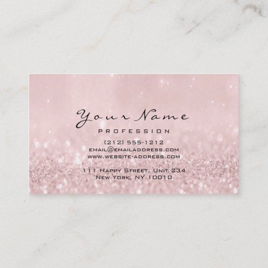 メイクアップアイアイラッシュスタジオグリッタースパピンク 名刺 (裏面)