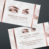 メイクアップアイアイーブラッシュバラ金ゴールド大理石テクスチャ 名刺