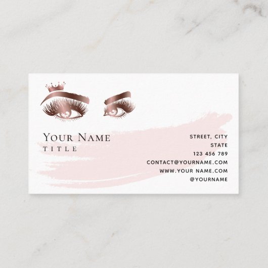 メイクアップアイズクラウンラッシュバラ金ゴールド名刺 名刺 (裏面)