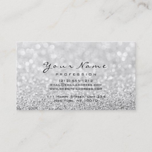 メイクアップアイズラッシュエクステンショングリッターグレーブラック 名刺 (裏面)