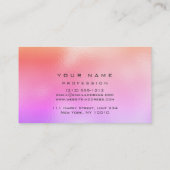 メイクアップアイズラッシュグリッターグラスピンクミグラデーションアミ 名刺 (裏面)