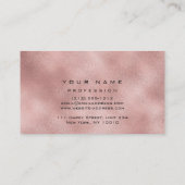 メイクアップアイズラッシュグリッターバラ金ゴールド赤面Glam 名刺 (裏面)