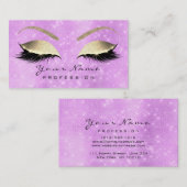 メイクアップアイズラッシュグリッターラバンダ金ゴールド 名刺 (正面/裏面)