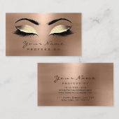 メイクアップアイズラッシュグリッター金ゴールドチョコレート 名刺 (正面/裏面)