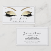 メイクアップアイズラッシュグリッター金ゴールドホワイト1 名刺 (正面/裏面)