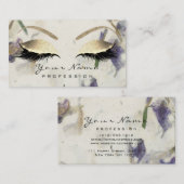 メイクアップアイズラッシュグリッター金ゴールド紫 名刺 (正面/裏面)