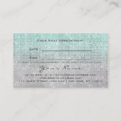 メイクアップアイズラッシュズグリッターシルバーグレーブルーアクア 予約カード (裏面)