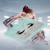 メイクアップアイズラッシュズグリッターシルバーグレーブルーアクア 予約カード