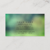 メイクアップアイズラッシュズグリッタートロピカルグリーン眉毛 名刺 (裏面)