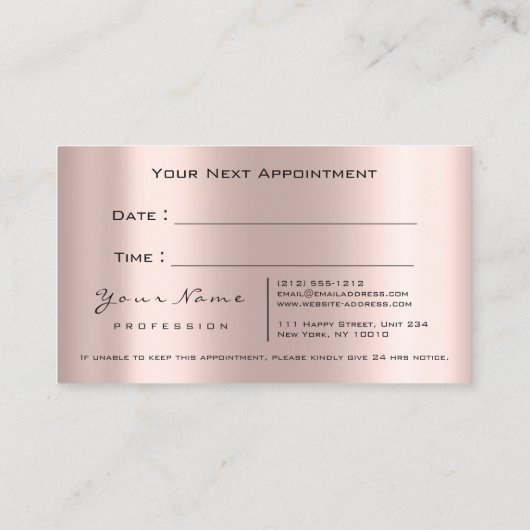 メイクアップアイズラッシュズ3Dバラドリップアポイントメントカード 予約カード (裏面)