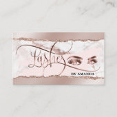 メイクアップアイズラッシュバラ金ゴールド大理石破れた紙 名刺 (正面)