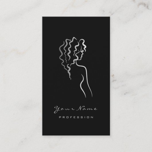 メイクアップアイズラッシュブラックロゴグレーグラム 名刺 (正面)