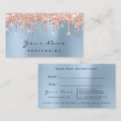 メイクアップアイズラッシュブルーバラドリップアポイントメントカード 予約カード (正面/裏面)