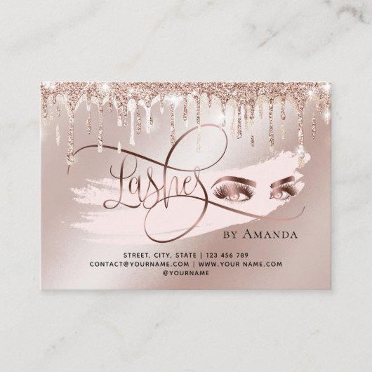 メイクアップアイズラッシュ金ゴールドドリップアフターケアカード 紹介カード (正面)