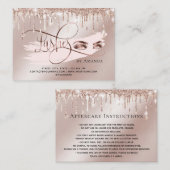 メイクアップアイズラッシュ金ゴールドドリップアフターケアカード 紹介カード (正面/裏面)