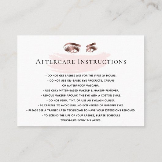 メイクアップアイズレイズアフターケアカード大理石 紹介カード (裏面)