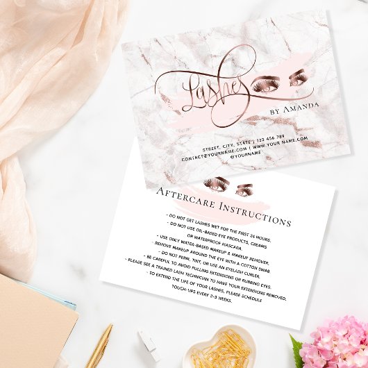 メイクアップアイズレイズアフターケアカード大理石 紹介カード