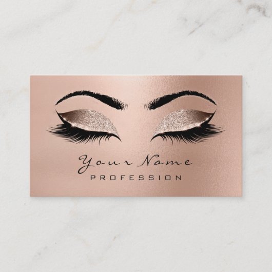 メイクアップアイズレイズグリッターバラ金ゴールドわあ 名刺 (正面)