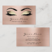 メイクアップアイズレイズグリッターバラ金ゴールドルクス 名刺 (正面/裏面)