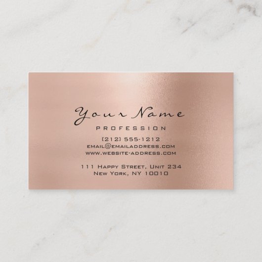 メイクアップアイズレイズグリッターバラ金ゴールドルクス 名刺 (裏面)