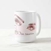 メイクアップアイズレイズグリッターバラ金ゴールド コーヒーマグカップ (正面右)