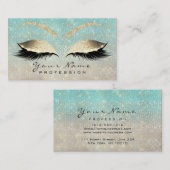 メイクアップアイズレイズグリッターブルー金ゴールドアイボリー 名刺 (正面/裏面)