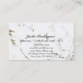 メイクアップアイズレイズグリッター白大理石 名刺 (裏面)