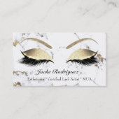 メイクアップアイズレイズグリッター白大理石 名刺 (正面)