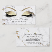 メイクアップアイズレイズグリッター金ゴールド大理石 名刺 (正面/裏面)