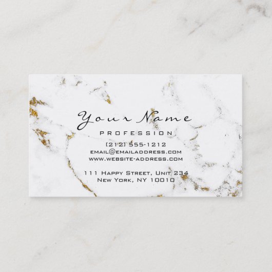 メイクアップアイズレイズグリッター金ゴールド大理石 名刺 (裏面)
