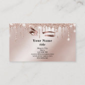 メイクアップアイズレイズバラ金ゴールドドリップビジネス 名刺 (裏面)