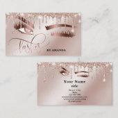 メイクアップアイズレイズバラ金ゴールドドリップビジネス 名刺 (正面/裏面)