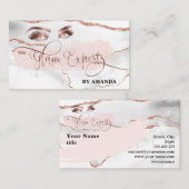 メイクアップアイズレイズバラ金ゴールドマーブルブッシン 名刺 (正面/裏面)