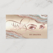 メイクアップアイズレイズバラ金ゴールドマーブルブッシン 名刺 (正面)