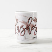 メイクアップアイズレイズバラ金ゴールド大理石 コーヒーマグカップ (中央)