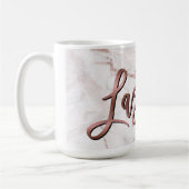 メイクアップアイズレイズバラ金ゴールド大理石 コーヒーマグカップ (左)