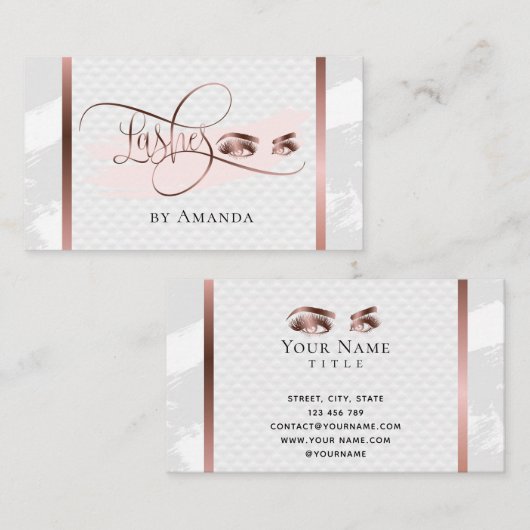 メイクアップアイズレイズバラ金ゴールド 名刺 (正面/裏面)