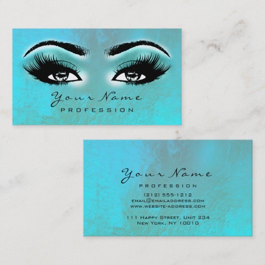 メイクアップアイズレイズブラウン海ルクス 名刺 (正面/裏面)