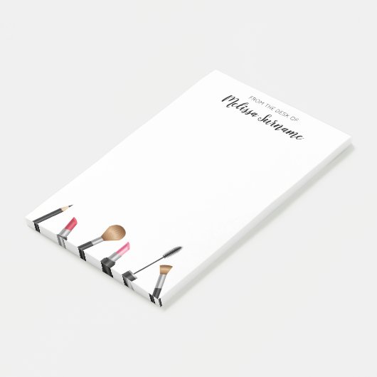 メイクアップアイテムのデザインパーソナライズされたと名前 ポストイット (アングル)