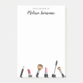 メイクアップアイテムのデザインパーソナライズされたと名前 ポストイット (正面)