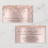 メイクアップアイドラッシュヘアドレッサーハサミバラドリップ 名刺 (正面/裏面)