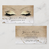 メイクアップアイブロイグラデーションラッシュグリッター金ゴールド大理石 名刺 (正面/裏面)