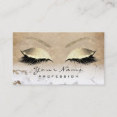 メイクアップアイブロイグラデーションラッシュグリッター金ゴールド大理石 名刺 (正面)
