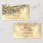 メイクアップアイブロウネームラッシュグリッターグラスグラーム金ゴールド 予約カード (正面/裏面)