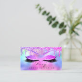 メイクアップアイブロウネームラッシュグリッターピンクドリップ 名刺 (スタンド正面)