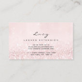 メイクアップアイブロウネームラッシュグリッターピンクプリンセス 名刺 (裏面)