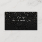 メイクアップアイブロウネームラッシュグリッターブラック金ゴールドコンフェット 名刺 (裏面)