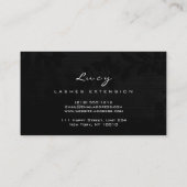 メイクアップアイブロウネームラッシュグリッターメタルブラック金ゴールド 名刺 (裏面)