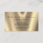 メイクアップアイブロウラッシュグリッターフェイクセピア金ゴールドルクス 名刺 (裏面)
