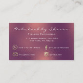 メイクアップアイブロウレイズグリッターグリーンカッパーバラ 名刺 (裏面)